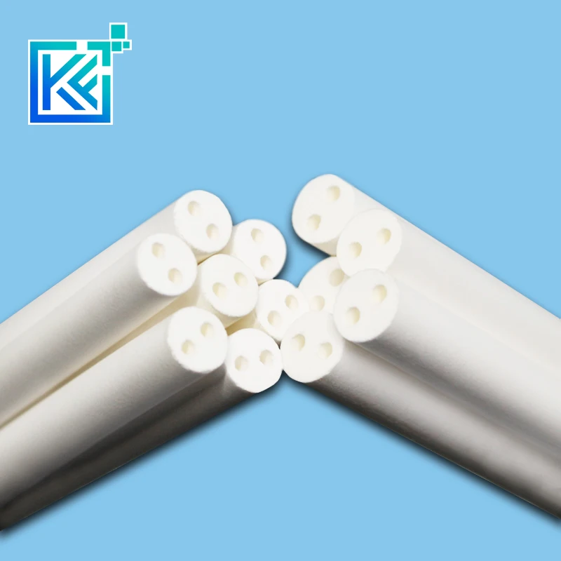 High temperature furnace tube/OD*ID=1.0*0.2mm / 2 bores insulators / good thermostability / insulation / ceramic tube