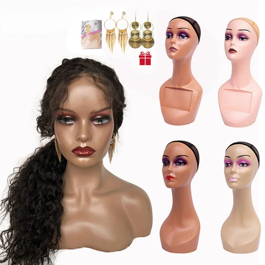 Mannequin Hoofd Zonder Schouders Vrouwelijke Hoofd Model Mannequin Pruik Sjaal Glazen Hoed Cap Display Pruik Stand Hoofd Pop Hoofd - afbeelding 2