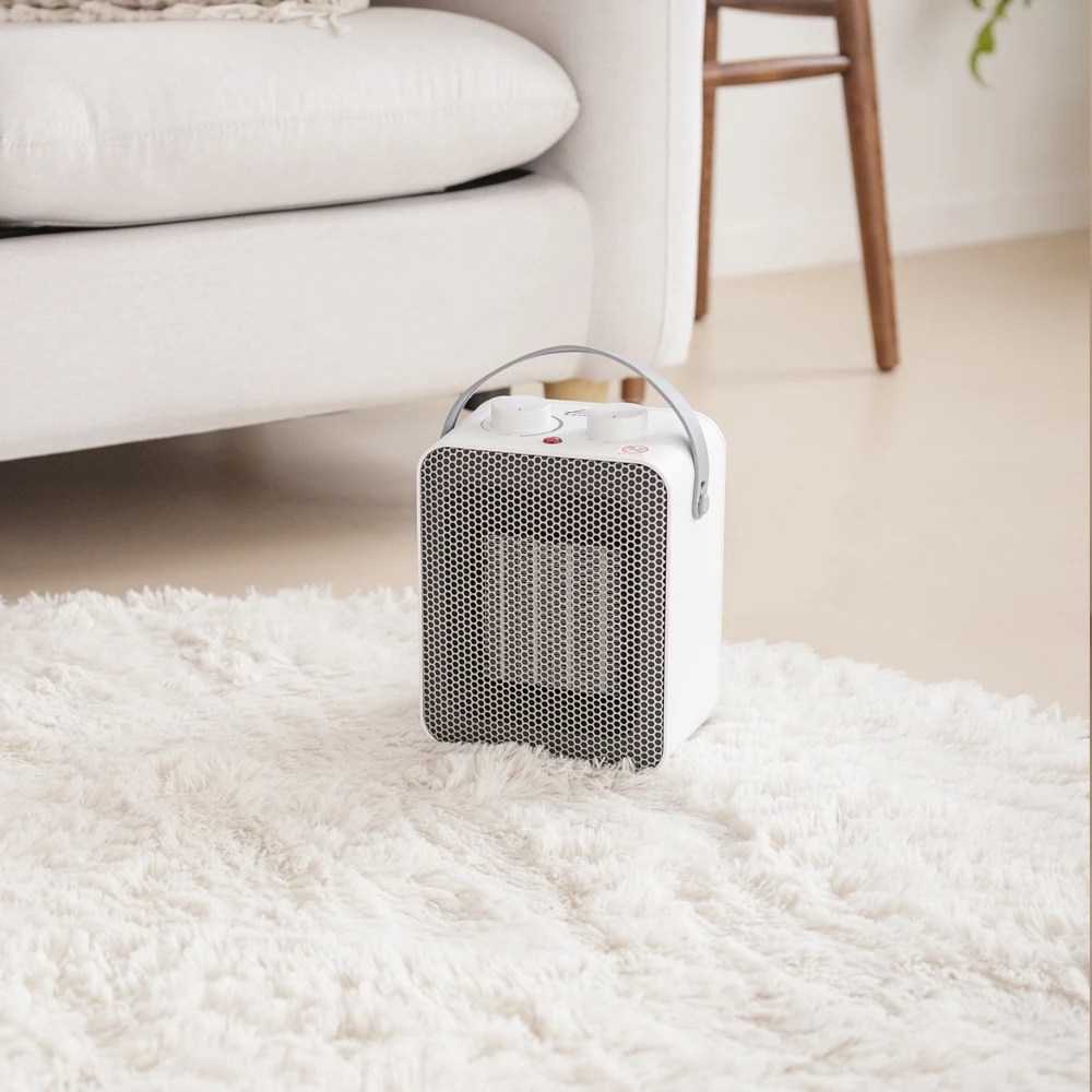 [투데이특가] 한일 미니온풍기 캠핑용 PTC 전기히터 좌우회전 온도조절 안전히터 발난로 H... - 5