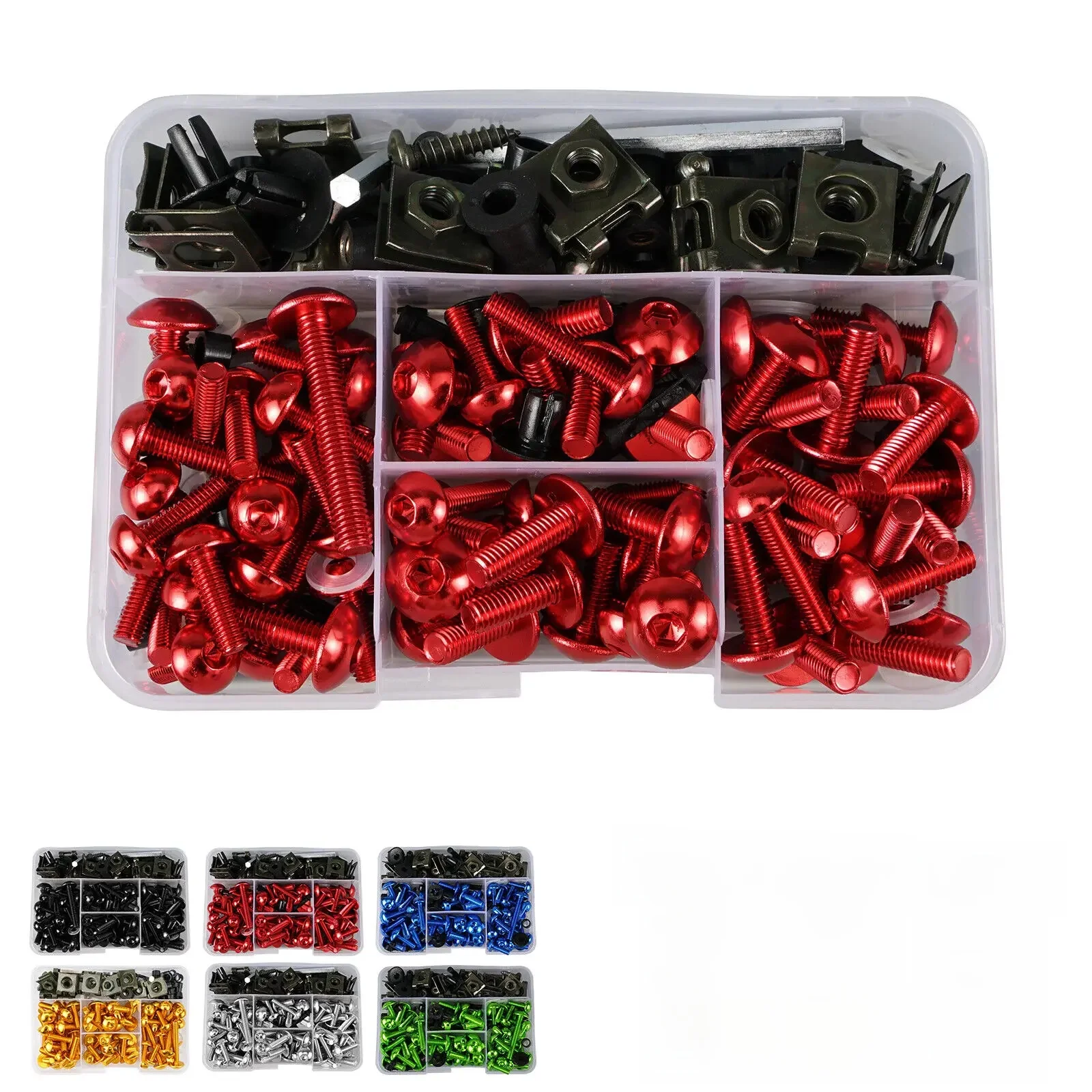 190 STKS Motorcycle Voorruit Kuip Bouten Fastener Clip Schroeven Kit Voor SUZUKI GSXR 600 750 1000 K1 K2 K3 K4 K5 K6 K7 K8 K9 K10 - afbeelding 2