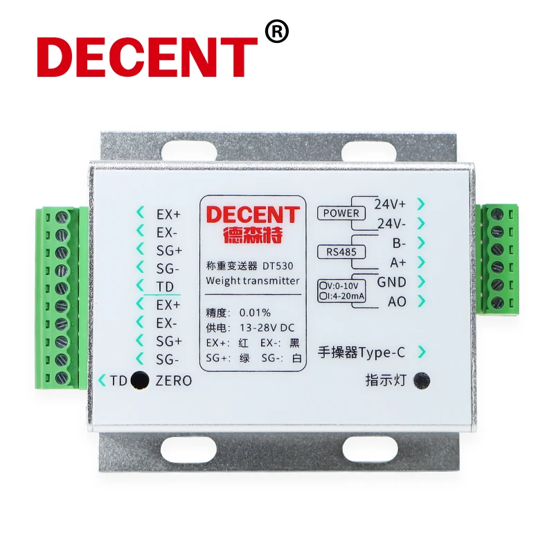 

0-10V Amplifier Multi-channel Digital Rs485 Transmitter 4-20mA Indicator for Six-axis Force Sensor Automatic Robot Tester