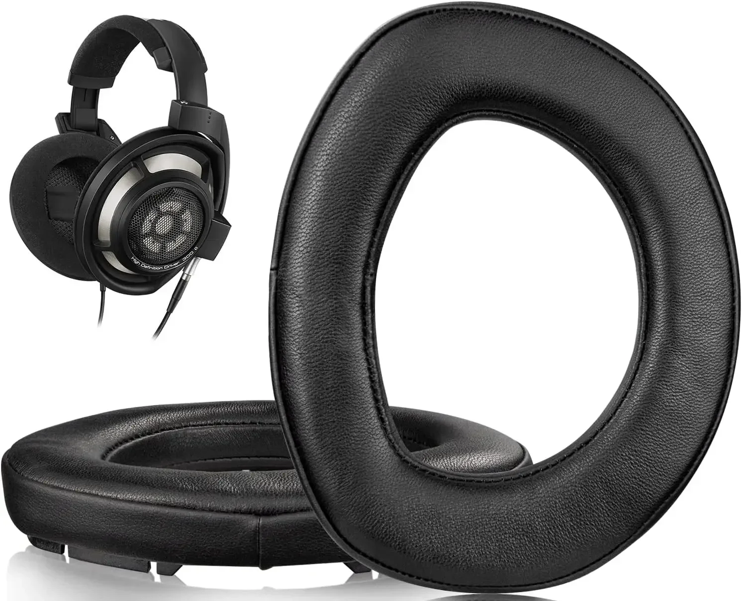 Profesjonalne wymienne nauszniki ze skóry jagnięcej dla Sennheiser HD800/HD800S HD 800 pokrywa z pianki memory nauszniki słuchawki — zdjęcie produktu 7