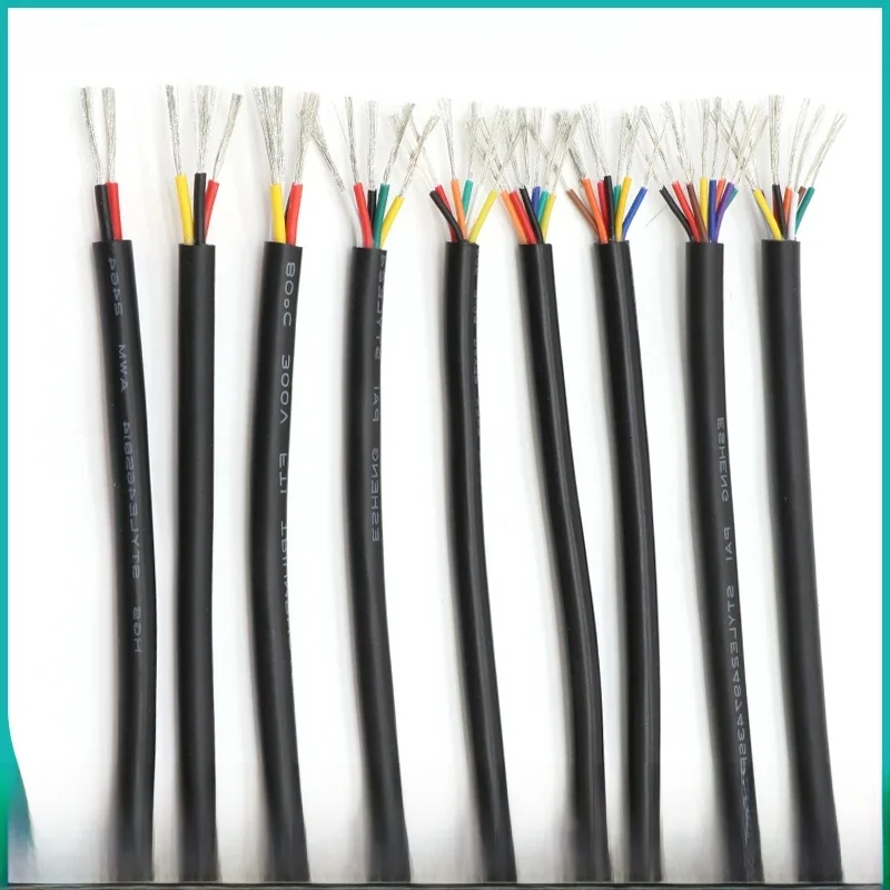 Câble gainé UL2464 de 2 à 10M, 30 à 14awg, fil Audio pour haut-parleur électronique, 2 3 4 5 6 7 8 9 10 cœurs, câble d'extension USB isolé