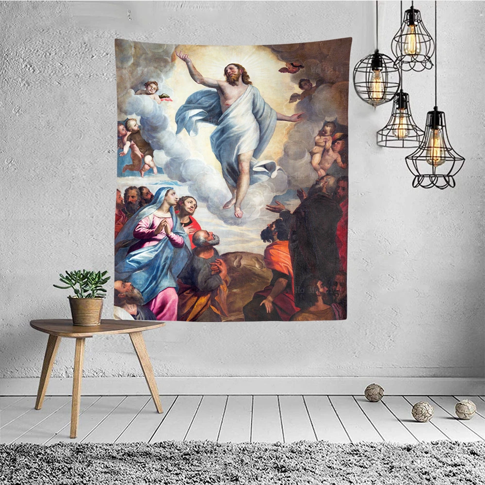 Chalice Eucharist Solemnity Ascension Of The Lord The Hospitality Of Abraham Tapestry By Ho Me Lili For Livingroom Wall Decor