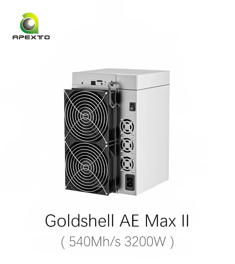 

NEW SELLING Goldshell AE Max II 540Mh/s 3200W ALEO Miner With PSU