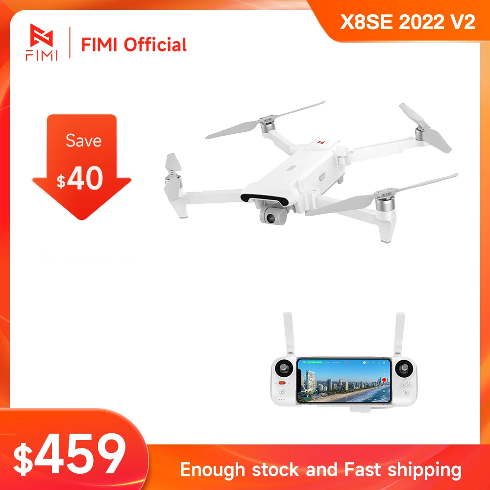 FIMI X8SE 2022 V2 카메라, 4K 전문 쿼드콥터 카메라, RC 헬리콥터, 3 축 짐벌, 4K 카메라, GPS, RC X8 드론