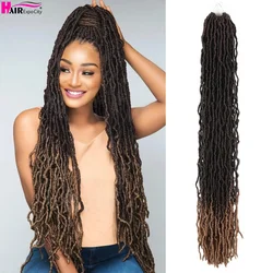 Nu Faux Locs-extensiones de cabello de ganchillo, pelo sintético suave de 36 pulgadas para mariposa Locs, prebucle, diosa Locs, trenzas Crocher