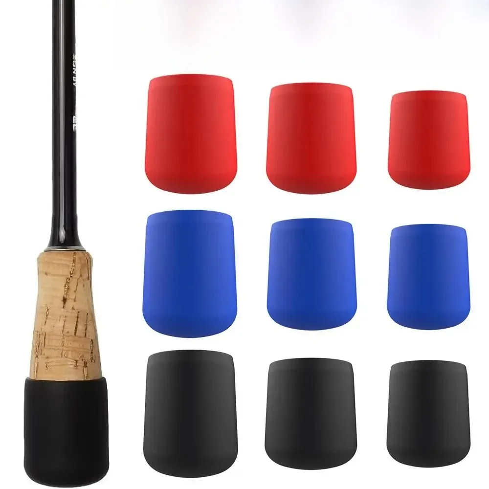 Embout de canne à pêche en Silicone, 4 pièces, couvercle de bouchon, étui de protection de queue de canne à pêche, forte élasticité, accessoires de matériel de pêche