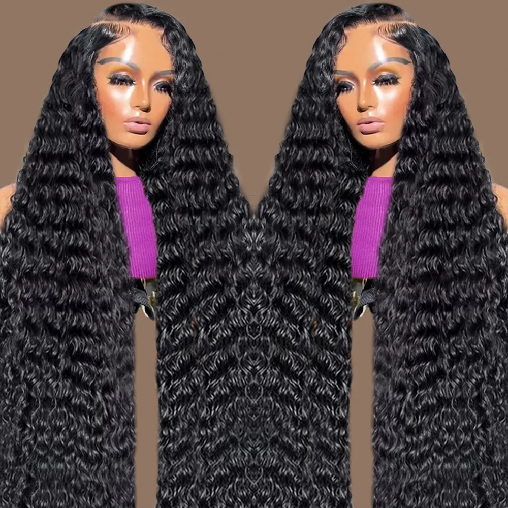 7X5 13X4 Water Wave Glueless Wig Ready to Wear PrePlucked 13X6 Deep Wave HD Lace Frontal Wig Curly Human Hair Wigs For Women