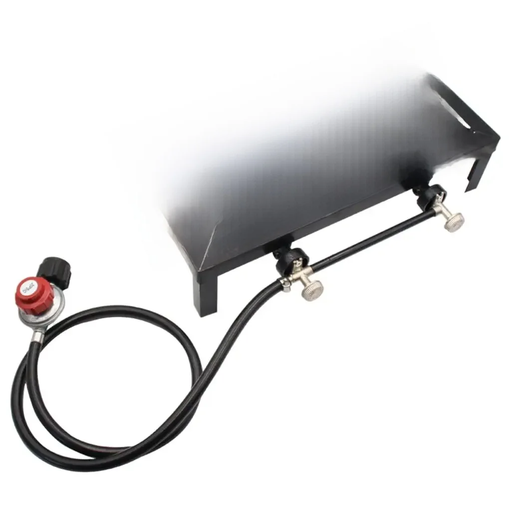 Cuisinière à gaz d'extérieur, Double carré, contrôle du feu, cuiseur à deux brûleurs pour Camping, Patio, barbecue, pique-nique, randonnée, ustensiles de cuisine