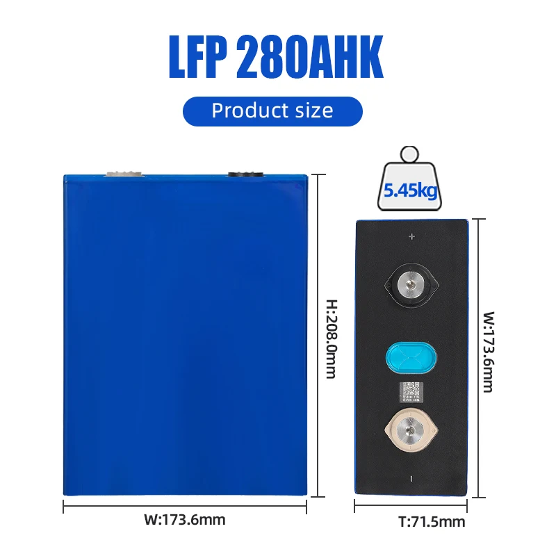 Grade A Battery EVE 280AH 12V 24V Battery Lifepo4 Rechargable Batteries Smart BMS 250A Prismatic Cells For Solar Storage