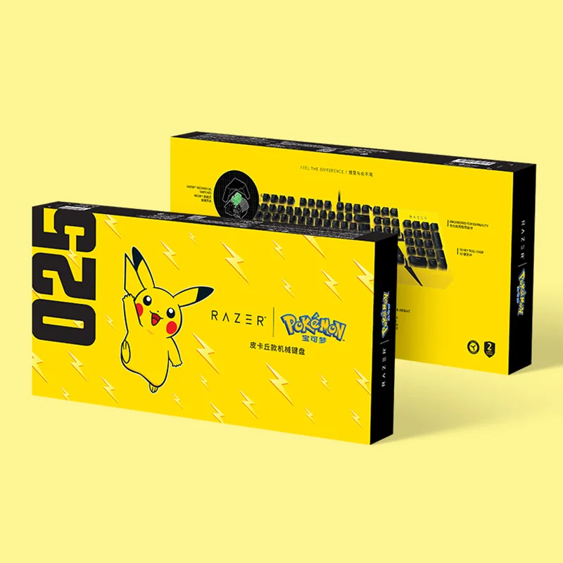 Проводная игровая механическая клавиатура Razer Pokemon Pikachu Limited Edition с 104 клавишами (зеленый переключатель)