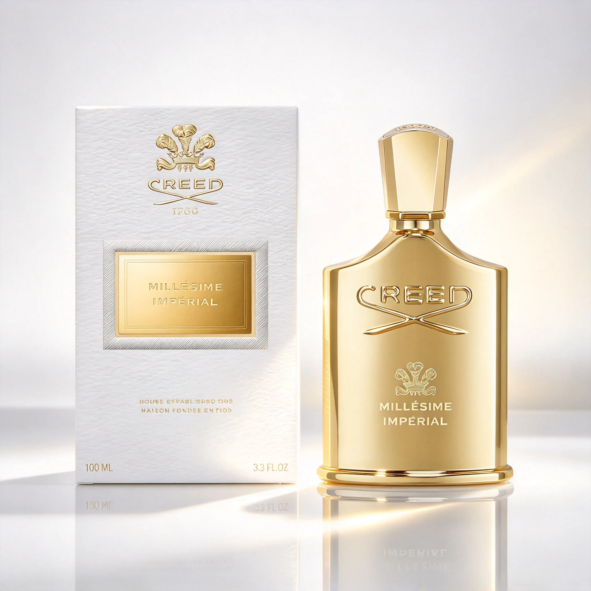 Creed Millésime Impérial, eau de parfum en formato spray, para hombre y mujer: aroma fresco a cítricos, notas marinas y amaderadas, bergamota, notas marinas, ámbar y sándalo, fragancia de lujo de larga duración, el regalo perfecto, 3,4 fl oz / 100 ml.