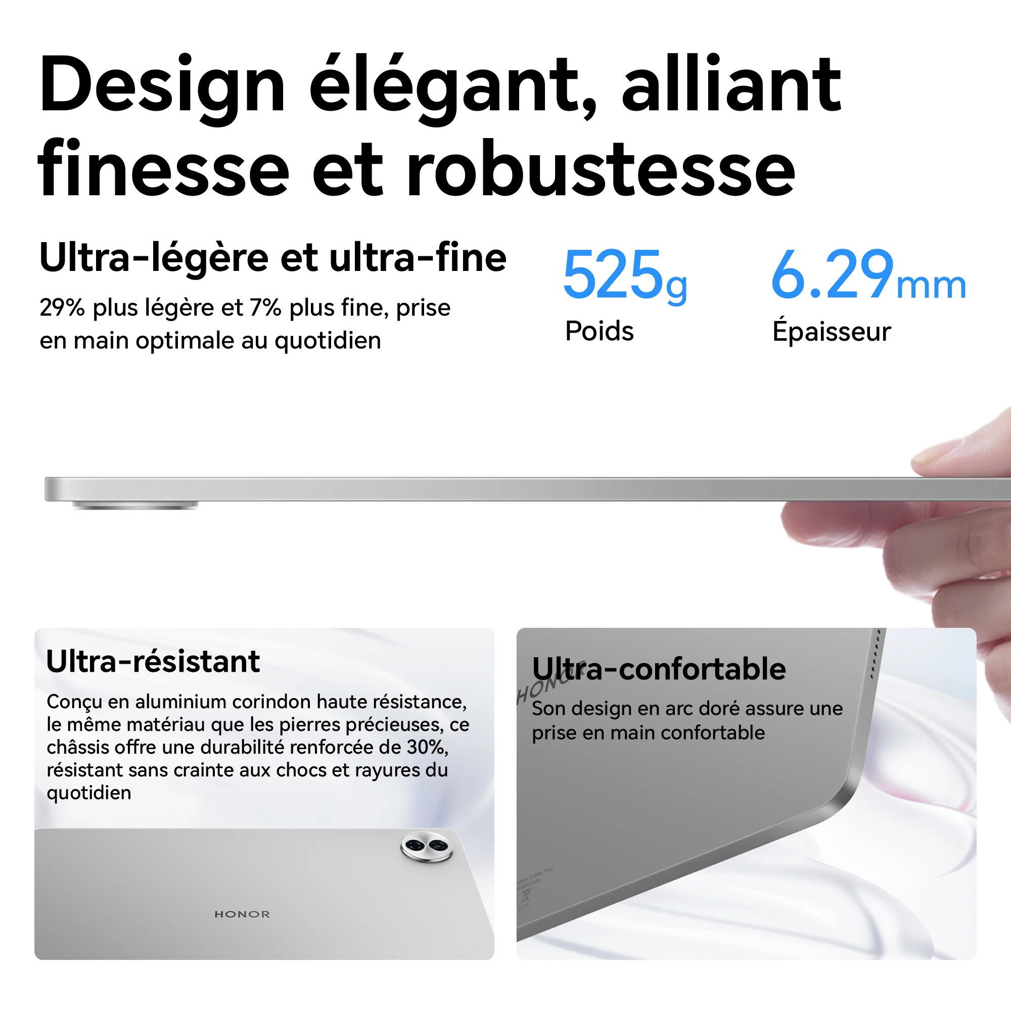 HONOR Pad 10, tablet versión europea, pantalla de 120 Hz 2,5K, Qualcomm Snapdragon 7 Gen 3, batería de 10100 mAh, cámara de 8 MP 9