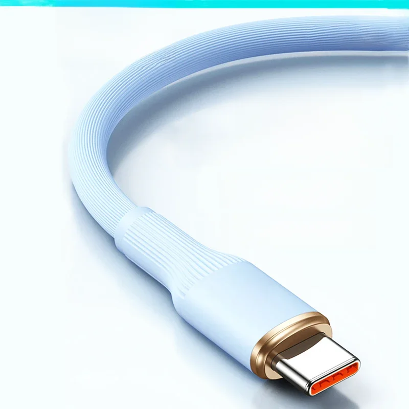 PD 100W Kabel do ładowania typu C do typu C z płynnego silikonu do Xiaomi 13 Huawei Samsung S6 MacBook Ładowarka do iPada Pro Kabel do ładowania — zdjęcie 2