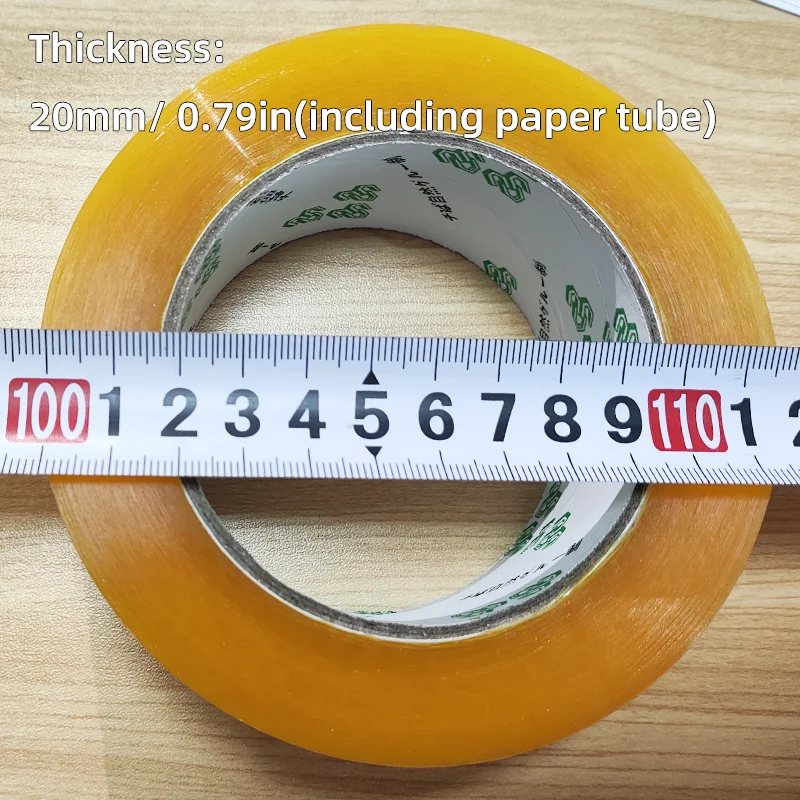 6 ชิ้น 45x20 มม. สีเหลืองโปร่งใสบรรจุภัณฑ์เทปความแข็งแรงทนทานเทปกันน้ำสำหรับการเคลื่อนย้ายคลังสินค้าอีคอมเมิร์ซใช้