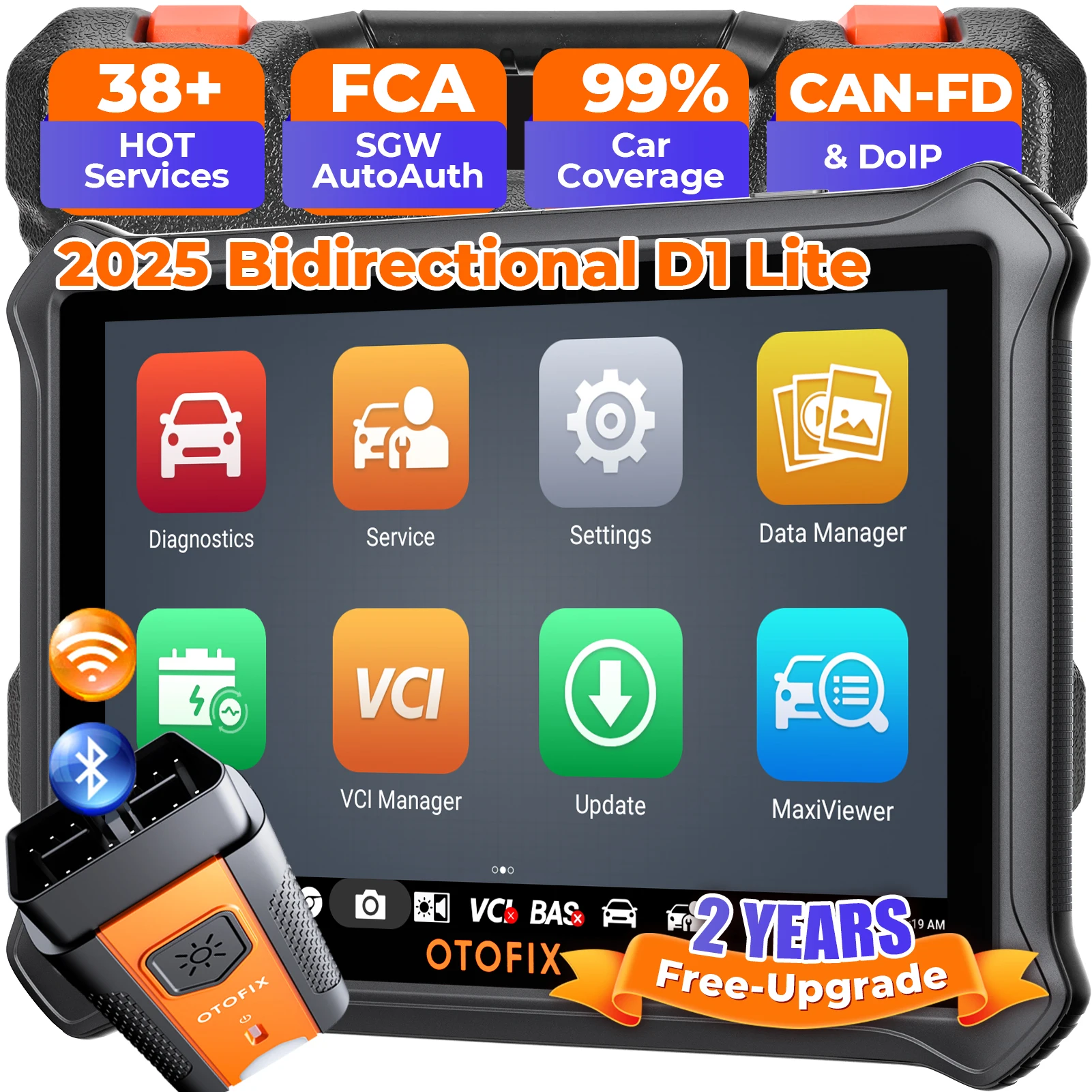 OTOFIX D1 LITE OBD2 Scanner Auto Diagnose Tool Bluetooth Automotive Scan Tool CAN FD Diagnose voor Alle Auto's 2 Jaar Update - afbeelding 2