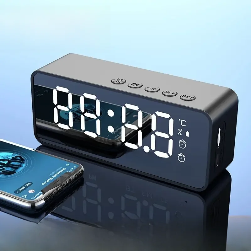 Sans fil Bluetooth Haut Parleur Petit Mini Réveil Portable Canon Mini Voix Diffuser la Carte Instert Véhicule Système Audio W