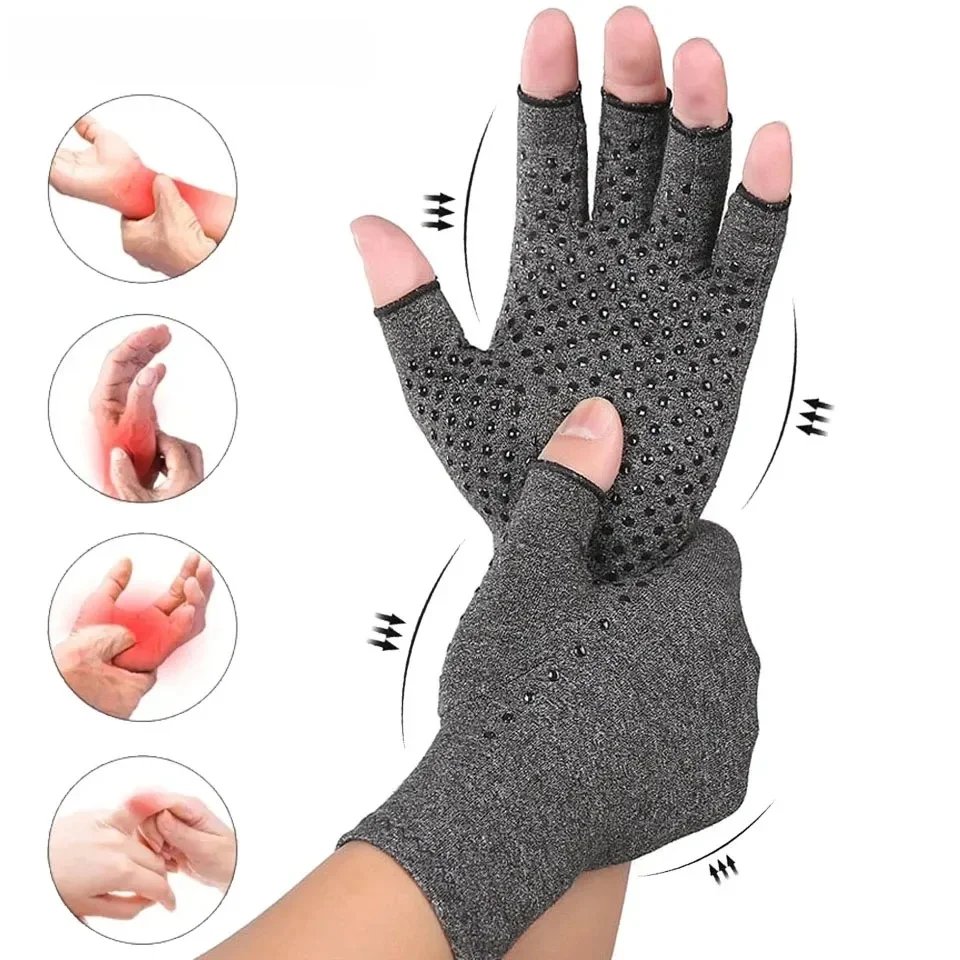 1 paar anti-artritis compressiehandschoenen helpen de bloedsomloop te vergroten Pijn verminderen Vingerloze handschoenen Artritishandschoenen Dames Man - afbeelding 2