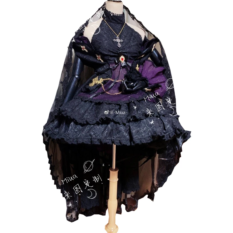 Custom Made Azur Lane Iron Bloon Z23 Cosplay Costume Black Wedding Dress Uniform Women Anime Outfits Halloween Suits Tailor Cos