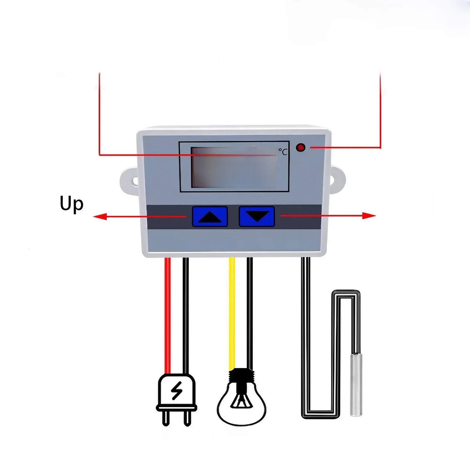 Cyfrowy regulator temperatury XH-W3001 do mikrokomputerowej kontroli temperatury Idealny do różnych zastosowań związanych z kontrolą temperatury — zdjęcie 2
