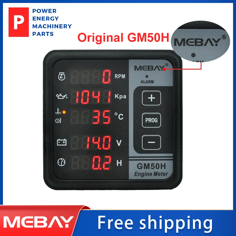 

Genuine GM50H Mebay controller Engine Digital Multi-functional Diesel Engine Monitor LCD diesel gauge Control Panel