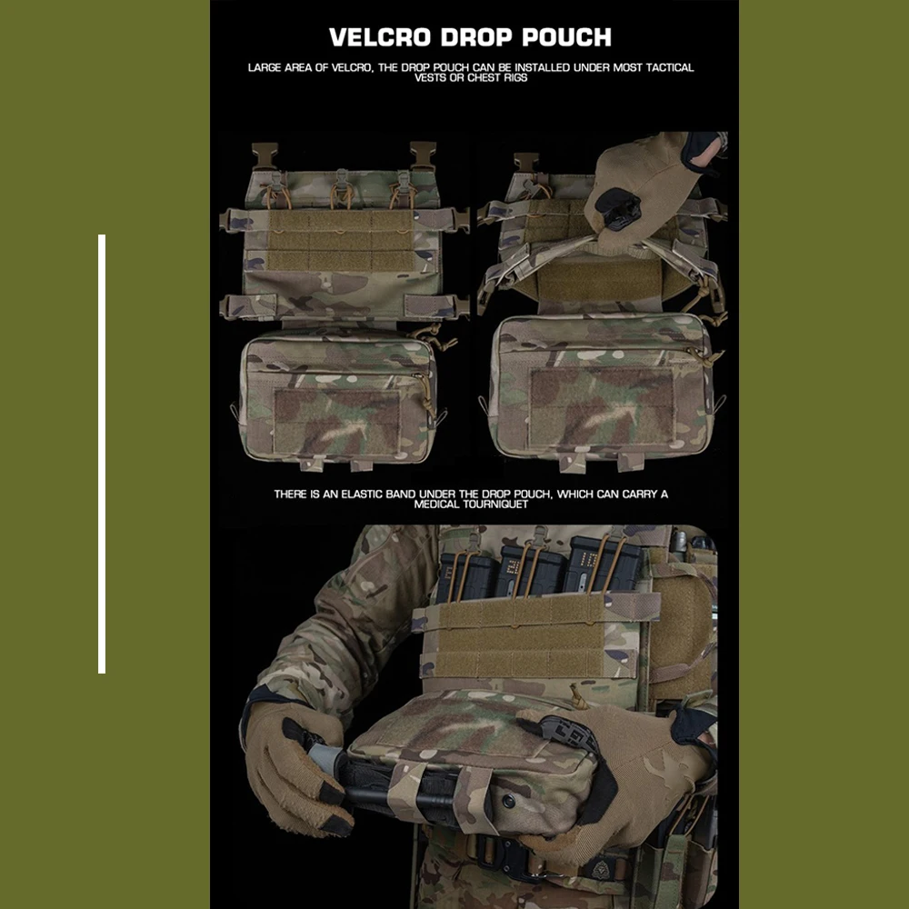 مجموعة حامل اللوحة التكتيكية JPC3.0 من سلسلة R مع نظام مولي مجهزة الاعتداء وحقيبة راديو ثلاثية المجلات ومعدات الغابة