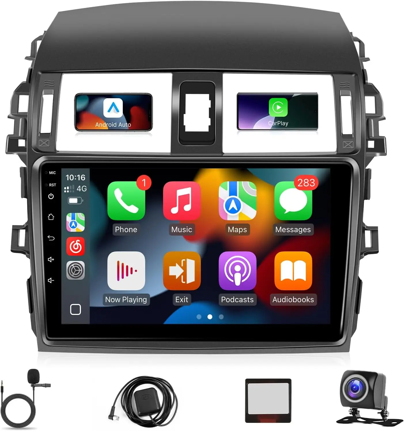 

9-дюймовое сенсорное головное устройство для Corolla с беспроводным CarPlay, Android Auto, Mirrorlink, GPS, Wi-Fi, Bluetooth, FM + Canbus (с J.B.L)