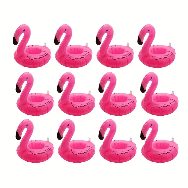 Flamingo Inflates Coasters, Inflatable Drink Holder Float Coasters 10-Pack