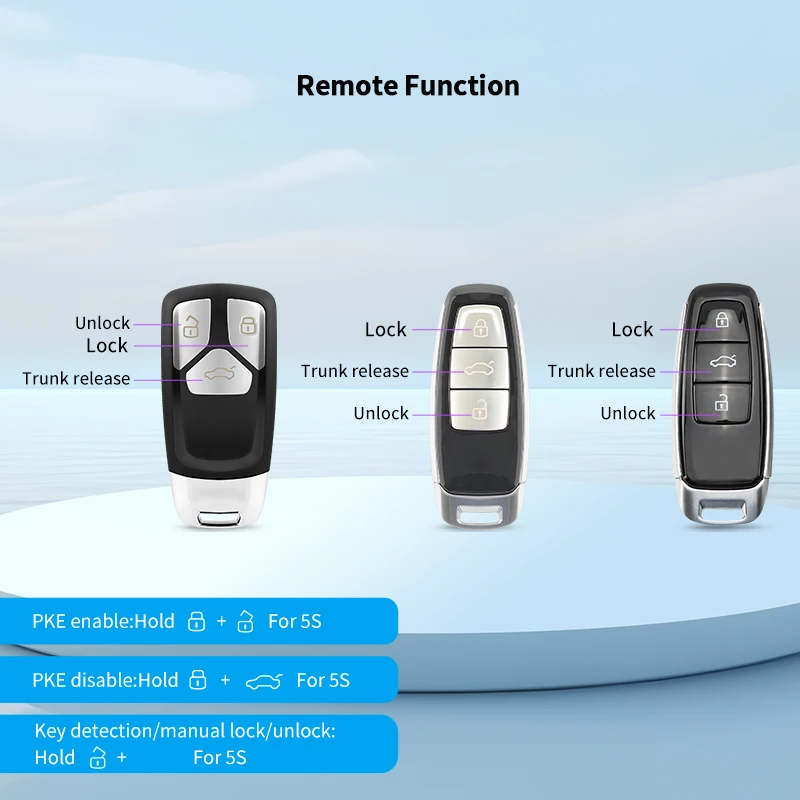 EASYGUARD Smart Key PKE Keyless Entry System For Audi 19+ A4/A5/A6/A7/A8/Q5/Q7/Q8 Cars with OEM push start & comfort access