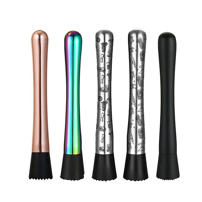 Muddler à cocktail et cuillère à mélanger en acier inoxydable, ensemble d'outils de bar à domicile – Créez de délicieuses mojitos et d'autres boissons à base de fruits