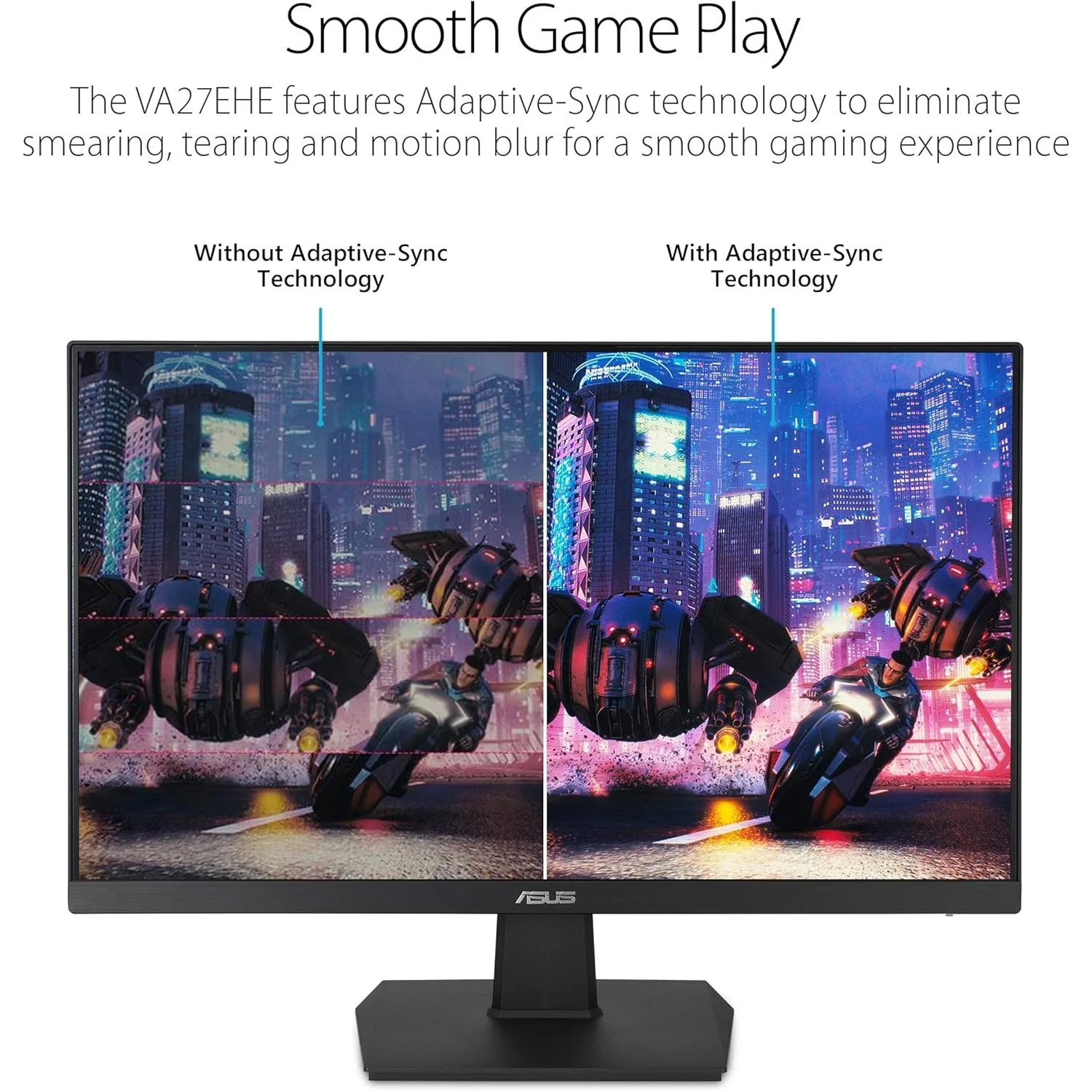 شاشة ألعاب ASUS VA27EHE مقاس 27 بوصة عالية الدقة IPS - 75 هرتز، للعناية بالعين، HDMI، تصميم فائق النحافة، أسود #4