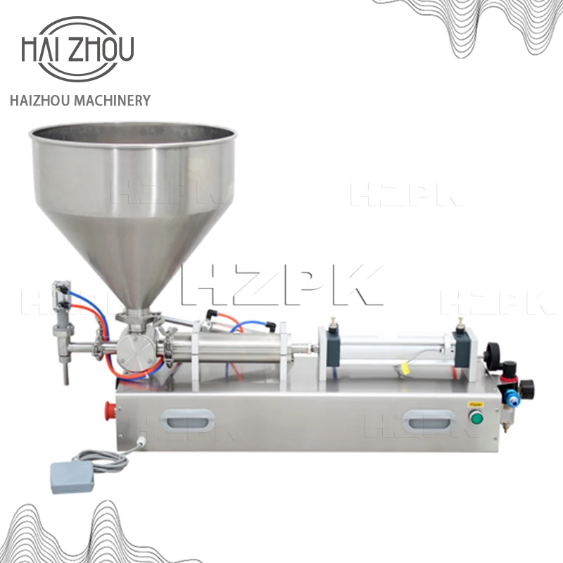 HAIZHOU Semi Automatic Single Head Paste Filling Machine Pneumatic 100-5000ml Cream Sauce Honey Cosmetic Filling Equipment G1WGD