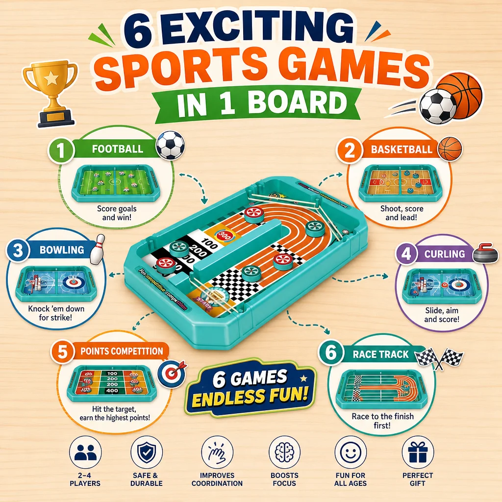6-in-1 Tisch-Sportspiel: Sling – Board Game Football Bewertung und Preis