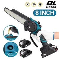 8 inch Brushless Electric Mini Chainsaws Pruning Saw Woodworking Garden Trimming Saw Power Tools For Makita 18V Battery