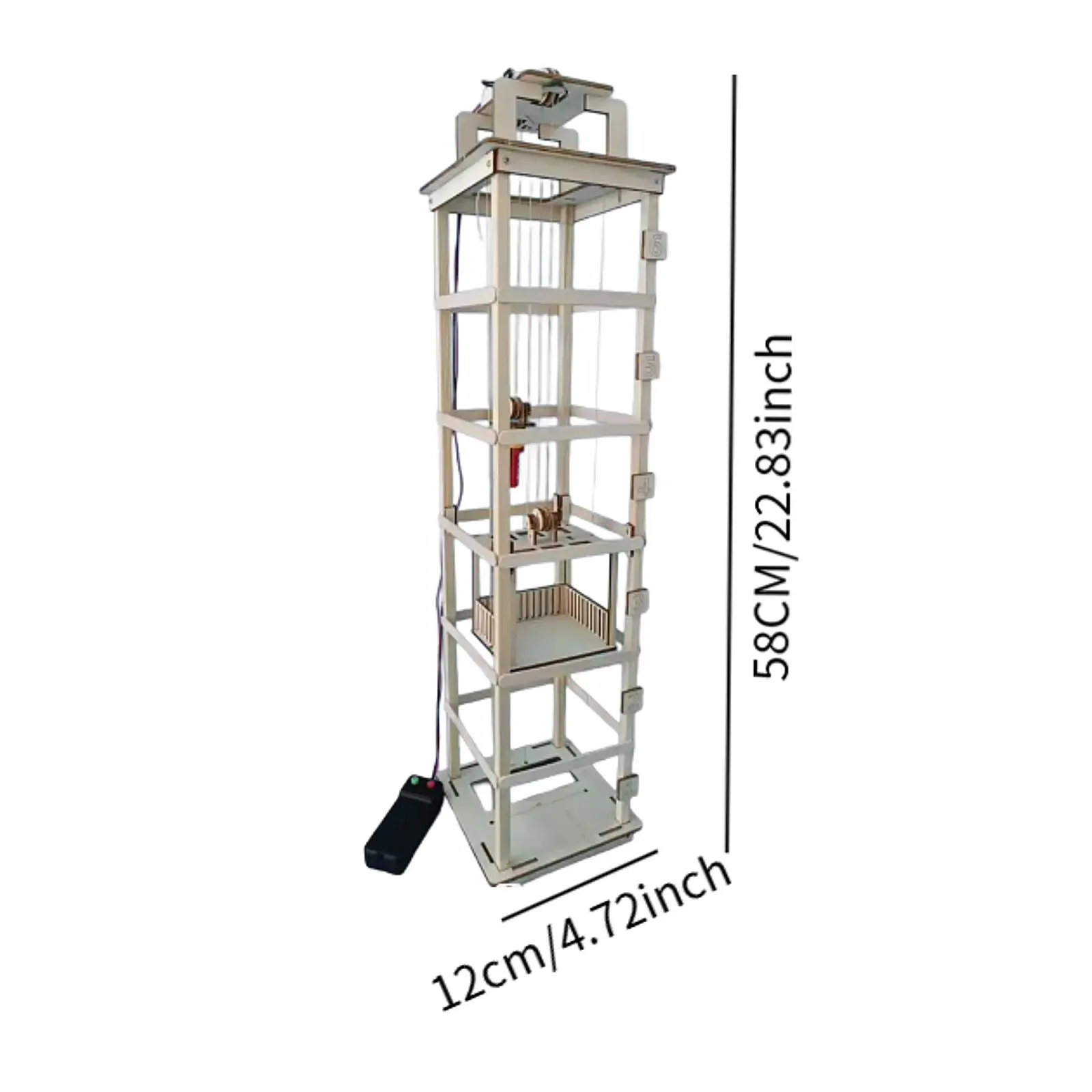 Modello di ascensore in legno Giocattolo educativo Autoassemblaggio Kit di costruzione scientifica Giocattolo di ascensore elettrico per regalo di compleanno per ragazze dei ragazzi
