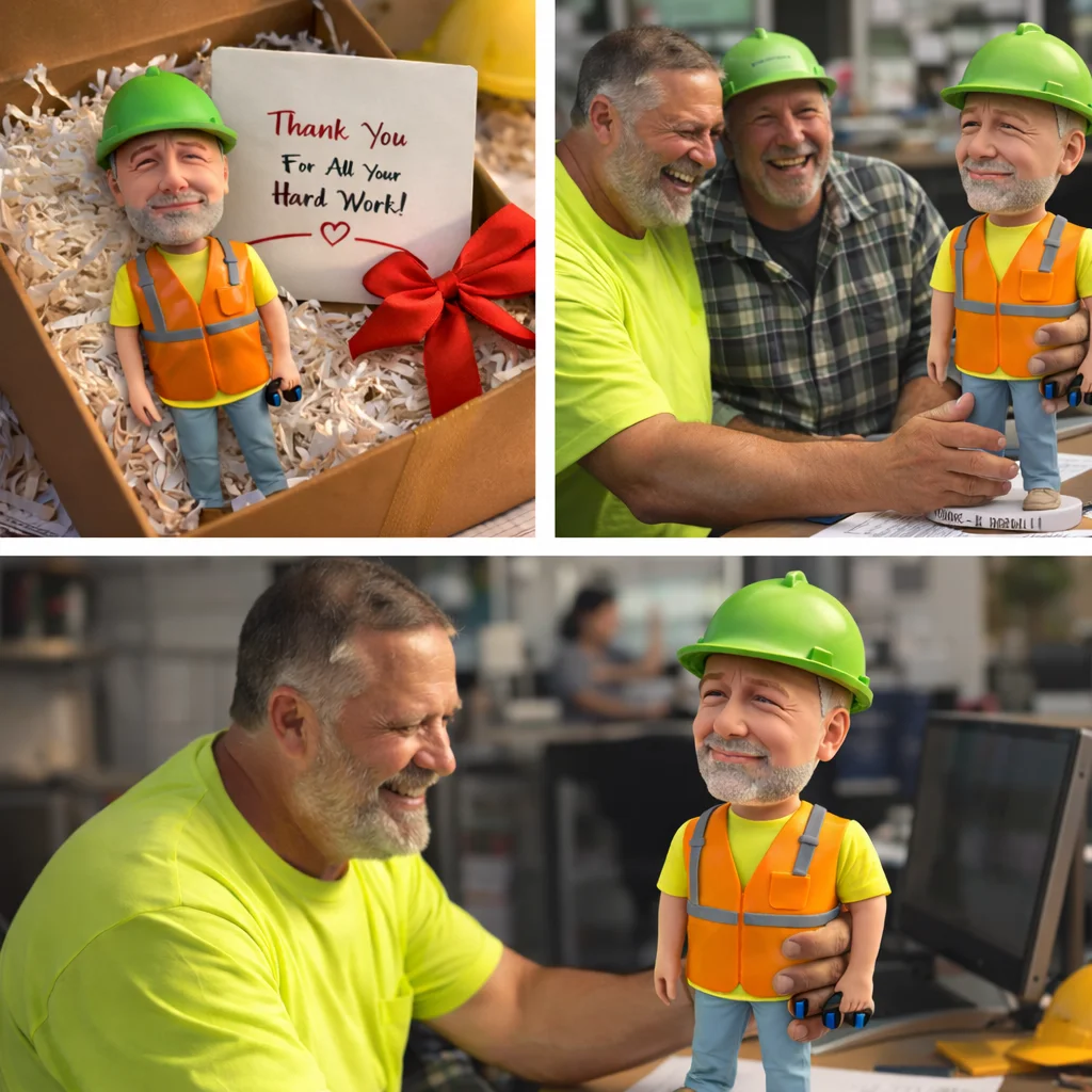 Custom Bobblehead from Photo, Handmade Personalized Figurine with Your Face, Unique Gift for Birthday, Anniversary, Wedding