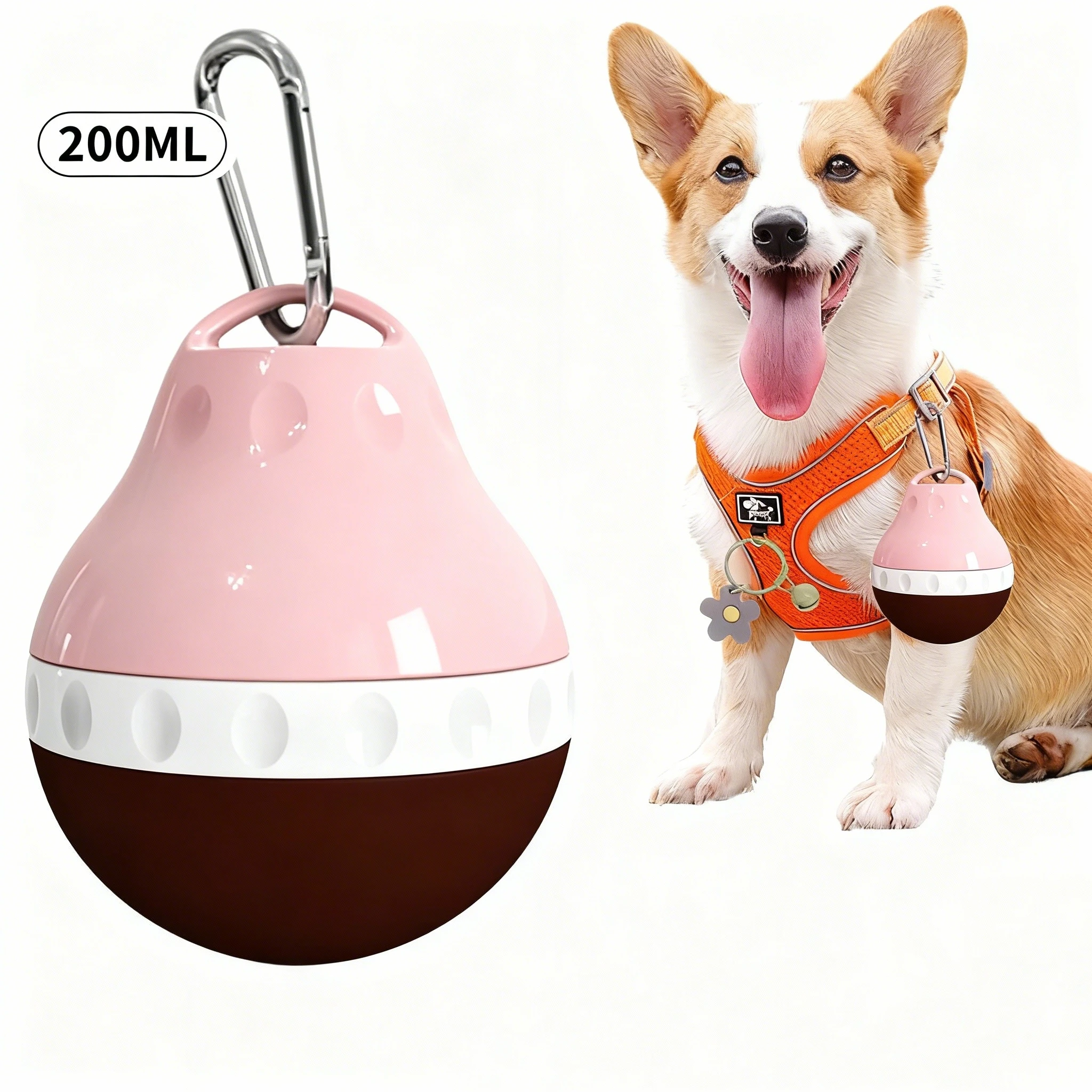 

SuperDesign Portable Dog Water Dispenser Teardrop Shape Lightweight Plastic Container for Travel And Outdoor Activities Colorful