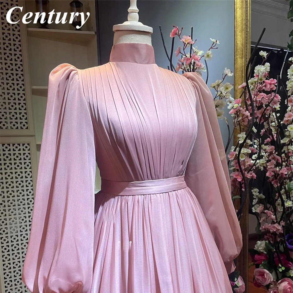 High Wais Customized Muslim Gril Evening Dress Style Long Lantern Sleeves Abaya Moroccan Vestidos Robe de soirรฉe kaftan moroccan