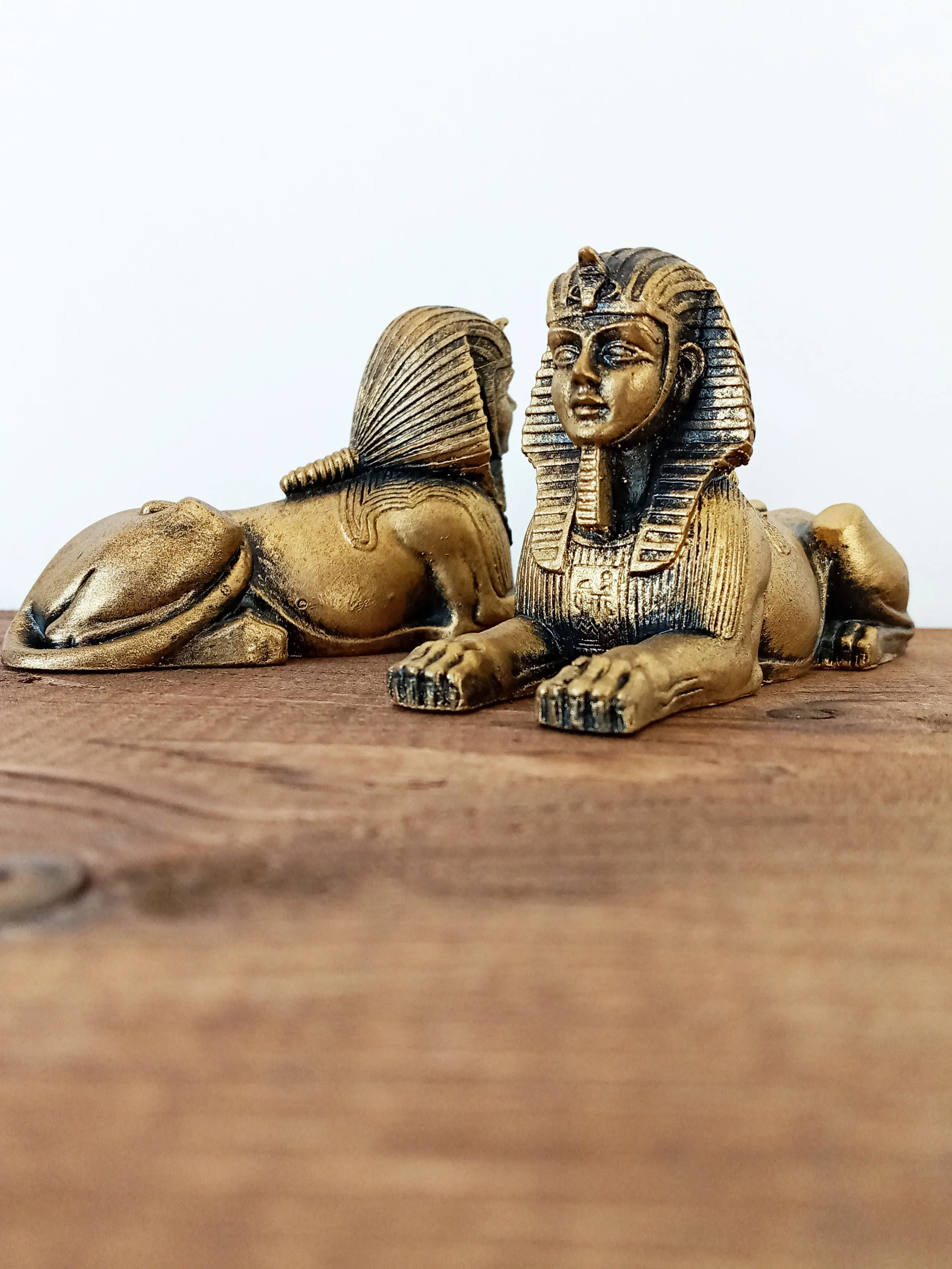 Ancient Egyptian Pharaoh Lion Sphinx Trinket Resin.