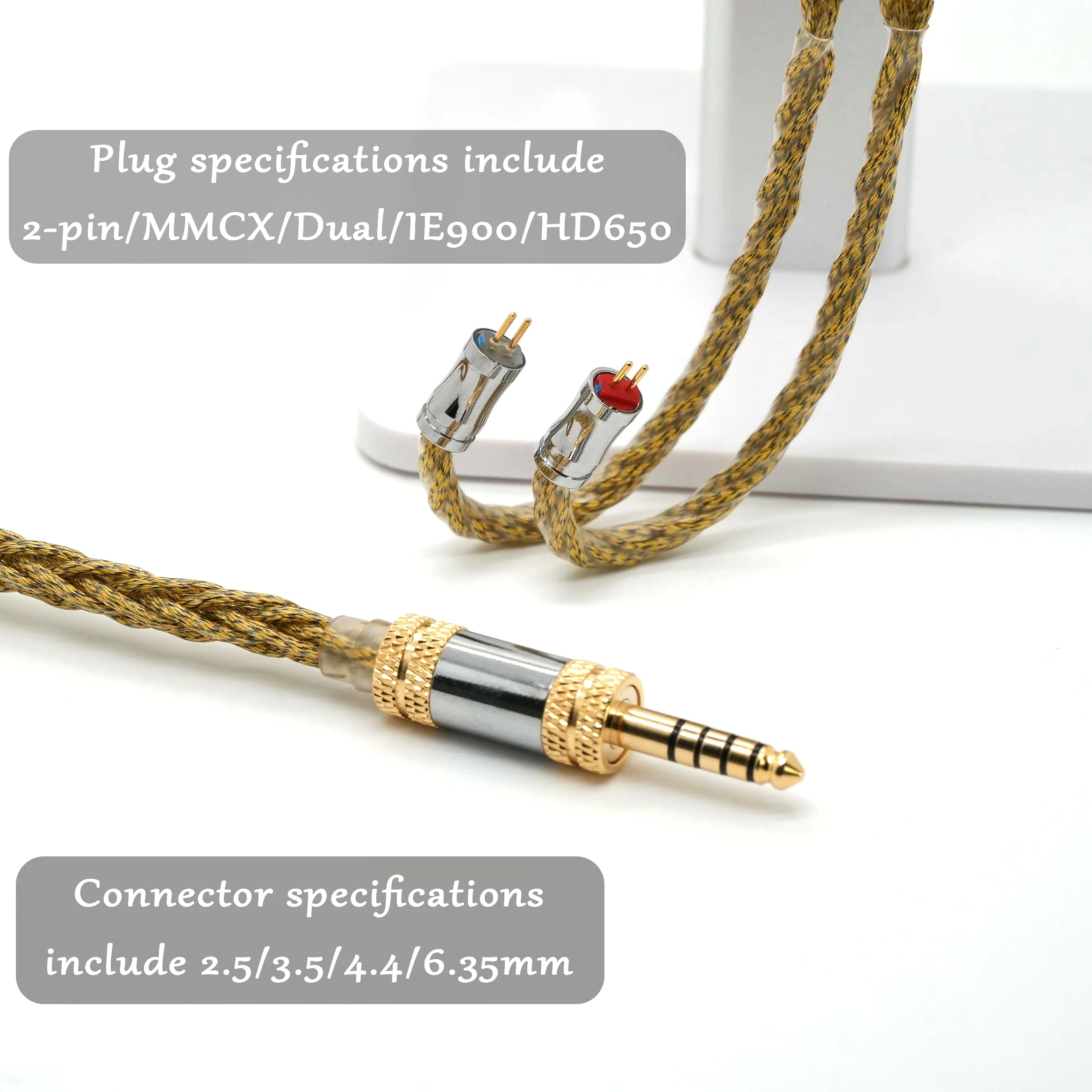 Culemi-10 Premium Flagship HiFi Upgrade-Kabel 2,5/3,5/4,4 mm symmetrischer Stecker 2PIN/Dual/MMCX/IE900 für Delci Explorer DaVinci – Detail 8