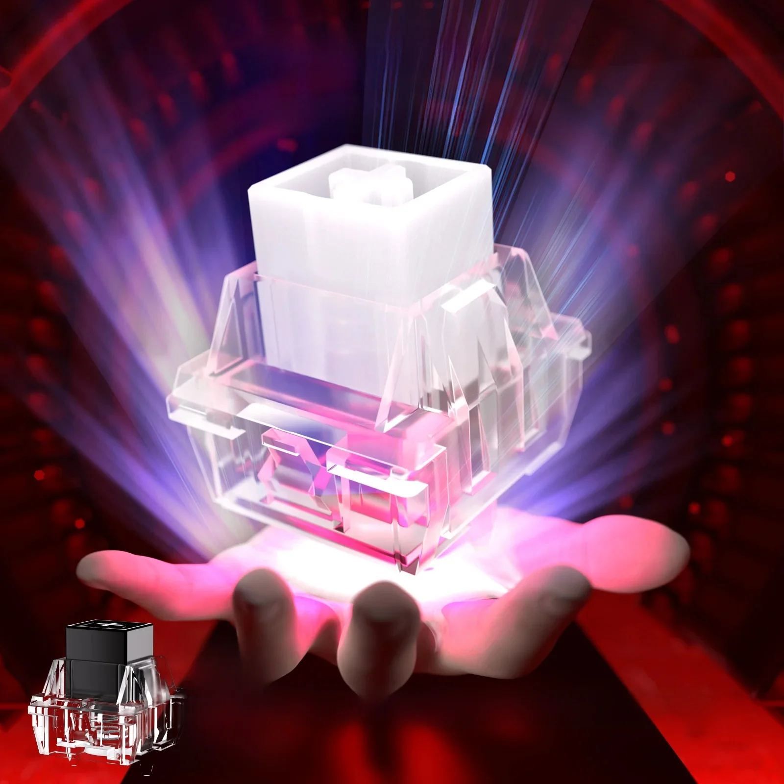 Przełączniki magnetyczne DUROCK ROCK HE, wysoka precyzja 0,005 mm, stabilność RT, 48 g i 63,5 g, przełączniki Halla RGB do klawiatur gamingowych — zdjęcie produktu 7