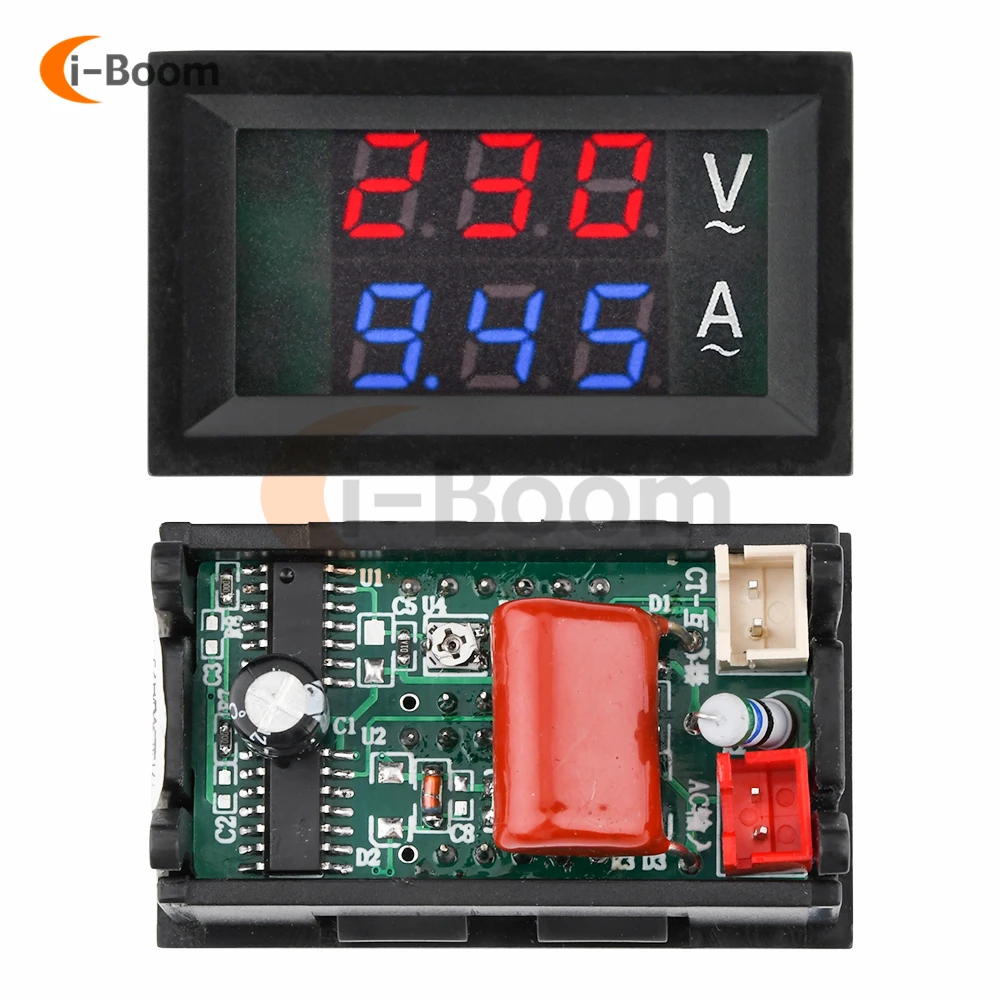 AC 50-500V 10A 50A 100A Dual Display Voltage Current Meter Tester LED Voltmeter Ammeter Electrical Instrument Volt Amp Detector