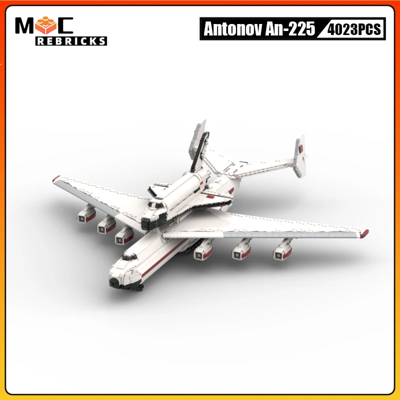 Military Plane Antonov An-225 Dream Spacecraft Transport Aircraft MOC Building Block Models Education Bricks Toys for Children