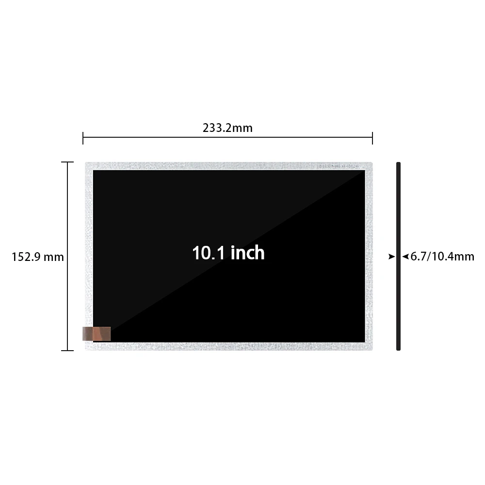 10.1 Inch 1280x800 TFT FHD LCD Display Panel LVDS Interface For Industrial Displays