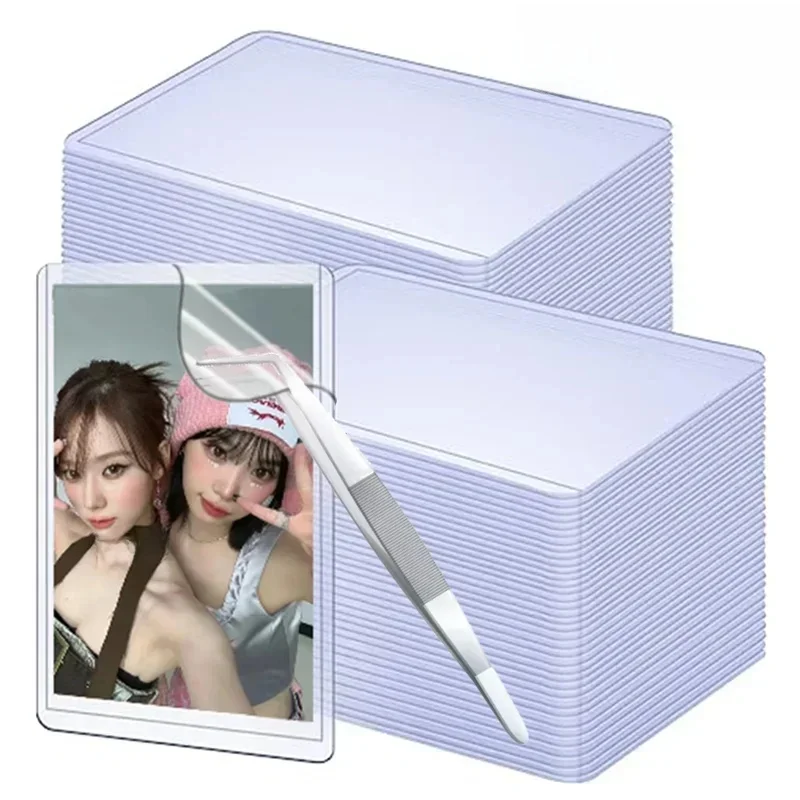 10/25/50/100 Stuks Transparant fotoalbum Koreaanse Kpop Card Sleeve met Beschermende Film Clea kaarthouder Idol Foto Game Card Cover - afbeelding 2