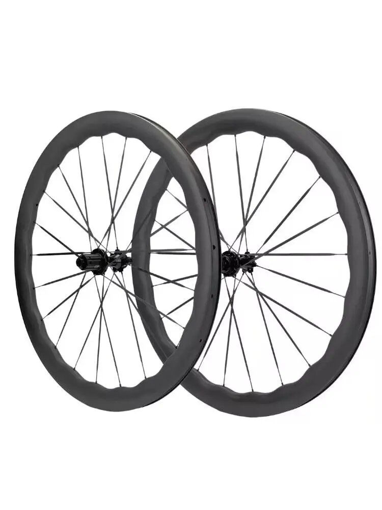 2025 style ud glossy road carbon bike wheels silver logos 65mm clincher 700X25cm disc carbon bike wheels alex thru center lock