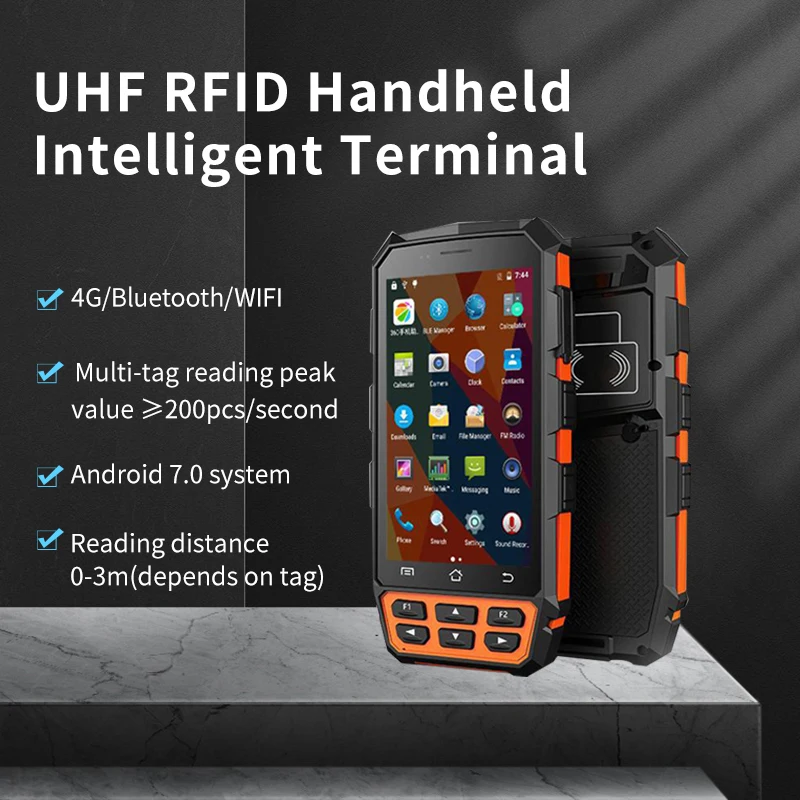 FONKAN Rfid UHF handheld Reader Android7.0  system laundry tag inventory reader