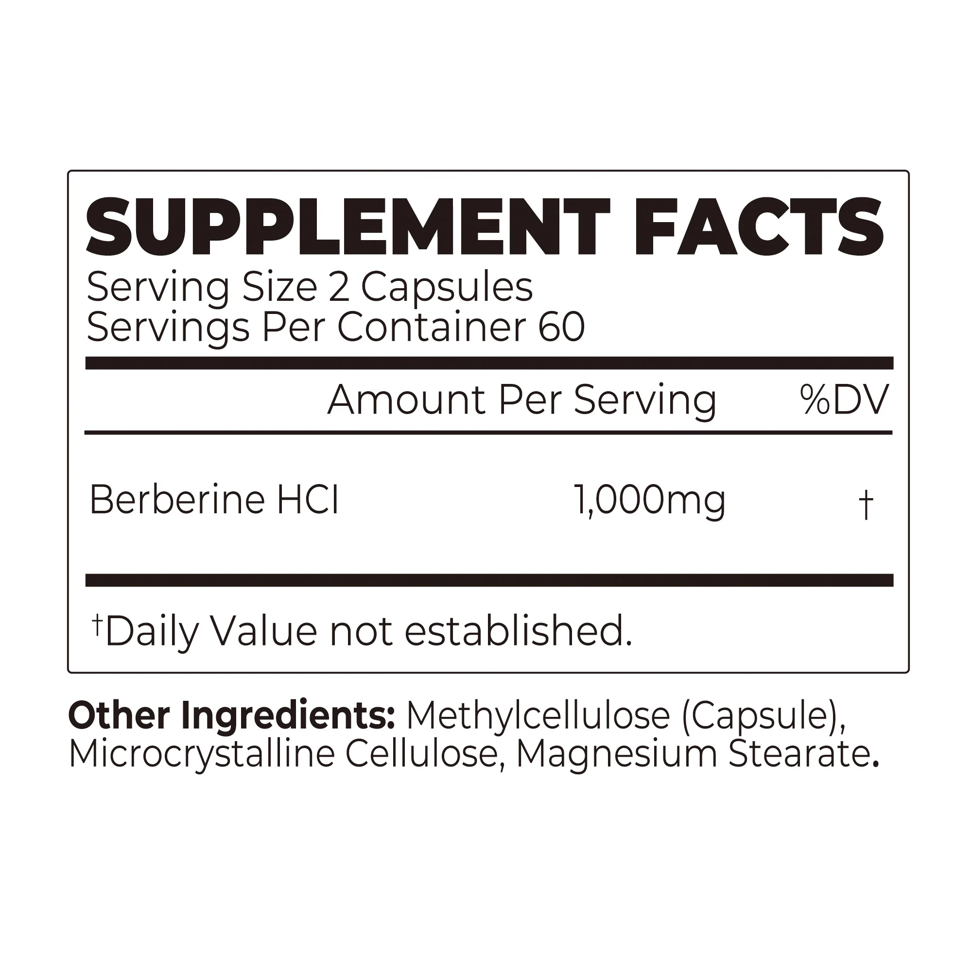 Berberine - Blood Sugar Balance, Supports Cardiovascular and Digestive Health, Antioxidant - 120 Capsules