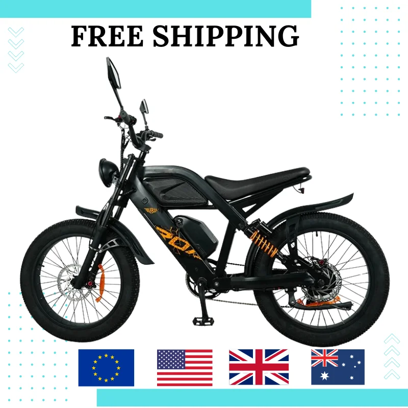 

24 inch Electric Bike for Adults 750W-1000W Rear Motor Certified 48V 15AH Li-ion Battery 24INCH Mountain Ebike